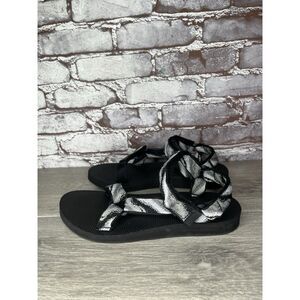 Teva Original Universal Black Gray Back Strap Nylon Sandals Women Sz 9M US/40EU
